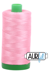 Aurifil Mako 40wt 2-ply Cotton 1000 m 1094 yd. spool - 2425 Bright Pink